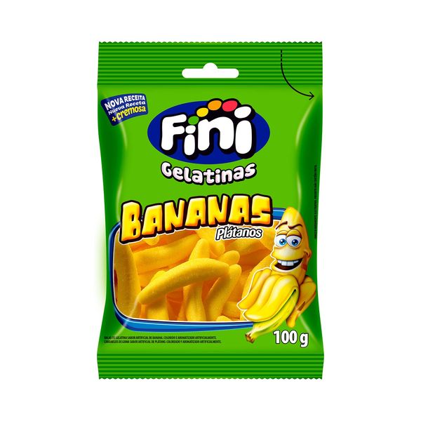Bala Gelatina Bananas Fini 100g