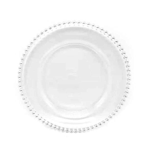 Sousplat de Plástico e Vidro Le Bolinha Transparente 33cm Sousplat de Plástico e Vidro Le Bolinha Transparente 33cm