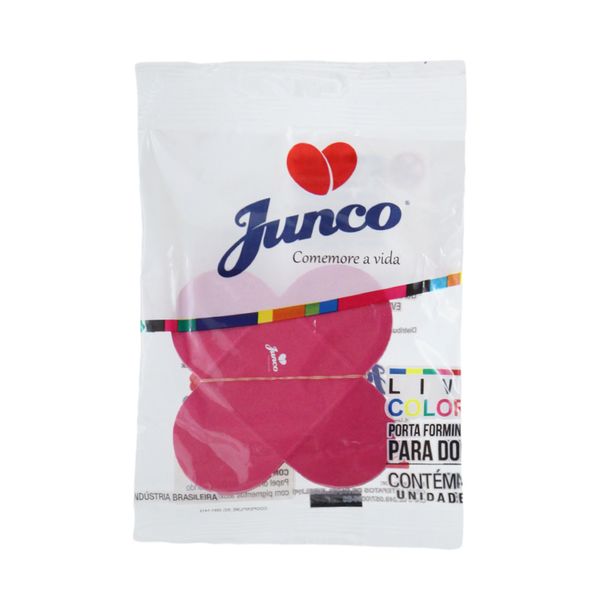 Forminha de Papel Junco 4 Pétalas Pink com 10 Unidades
