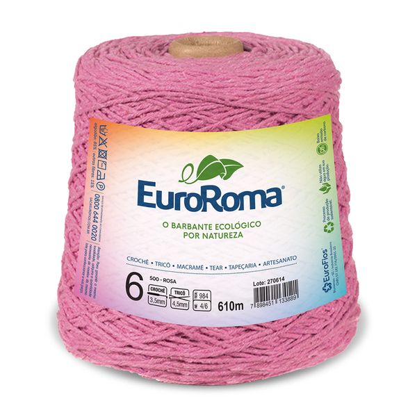 Barbante EuroRoma Nº6 4/6 600G 610m Rosa