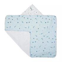 Toalha Felpuda Papi com Capuz Espaço com Forro de Fralda 70x90cm