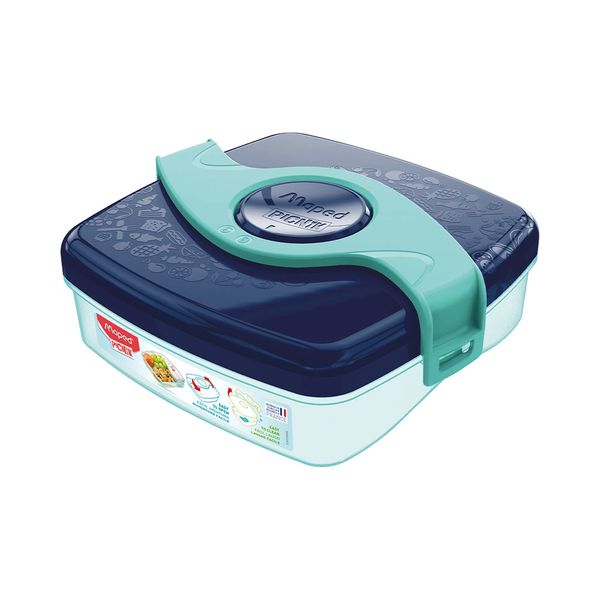 Pote de Plástico Maped Picnik Origins Compartimento Simples Azul 520ml