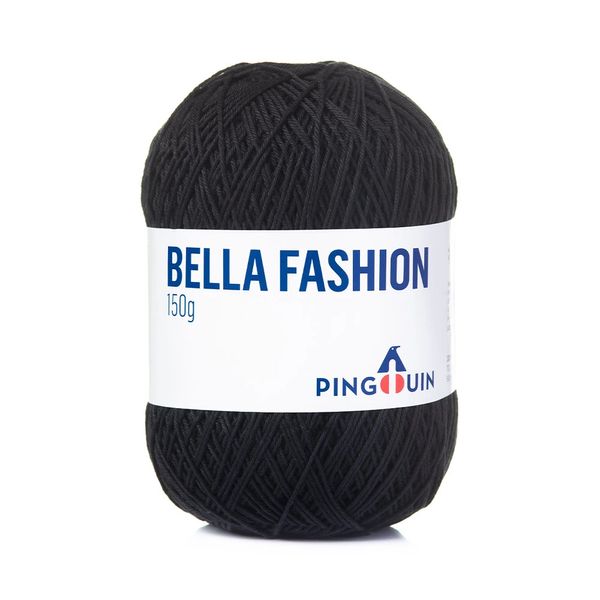 Fio Pingouin Bella Fashion 150g 0100 Preto