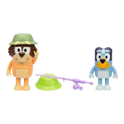 Kit 2 Bonecos Colecionáveis 6cm Bluey - Pescaria com Vovô