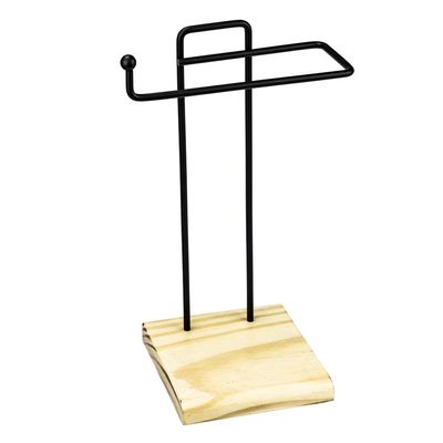 Porta-Toalha de Bancada Duler Steel Wood Preto