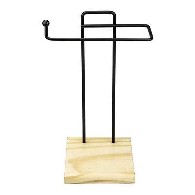 Porta-Toalha de Bancada Duler Steel Wood Preto