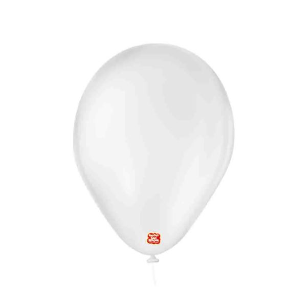 Balão São Roque Liso N9 com 50 Branco Polar