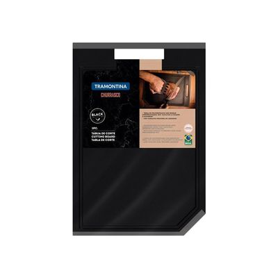 Tábua Para Churrasco Tramontina 25058100 43x30 Polipropileno Preto 25058100