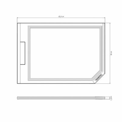 Tábua Para Churrasco Tramontina 25058100 43x30 Polipropileno Preto 25058100