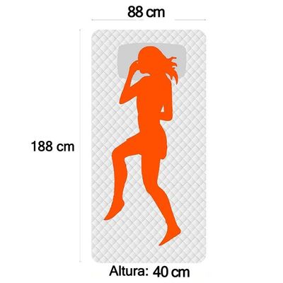 Cama Box Solteiro Suede Sereneprime Cinza 88x188x40