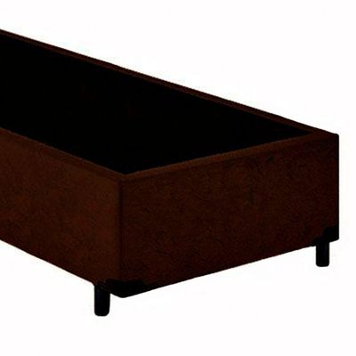 Cama Box Solteiro Suede Sereneprime Marrom 88x188x40