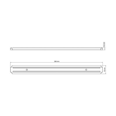 Barra Magnética Para Facas Tramontina Plenus 26464111 38cm Preta