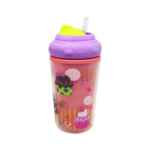 Copo Térmico com Canudo de Silicone Cool Multikids Baby Rosa 24+
