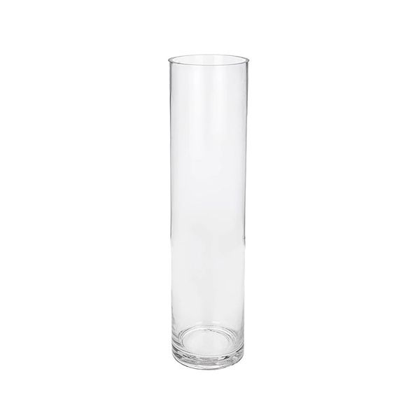 Vaso de Vidro Tubo Grillo 10x40cm Transparente