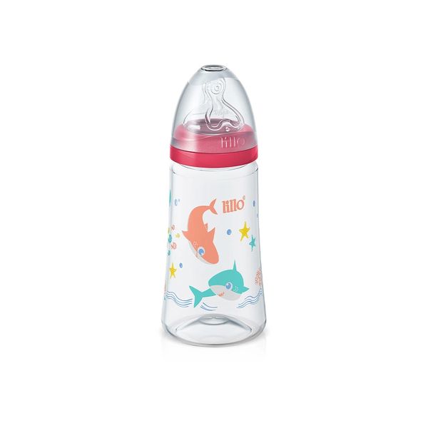 Mamadeira Lillo Design Smart Simétrica Flex Rap Silicone Menina 300ml