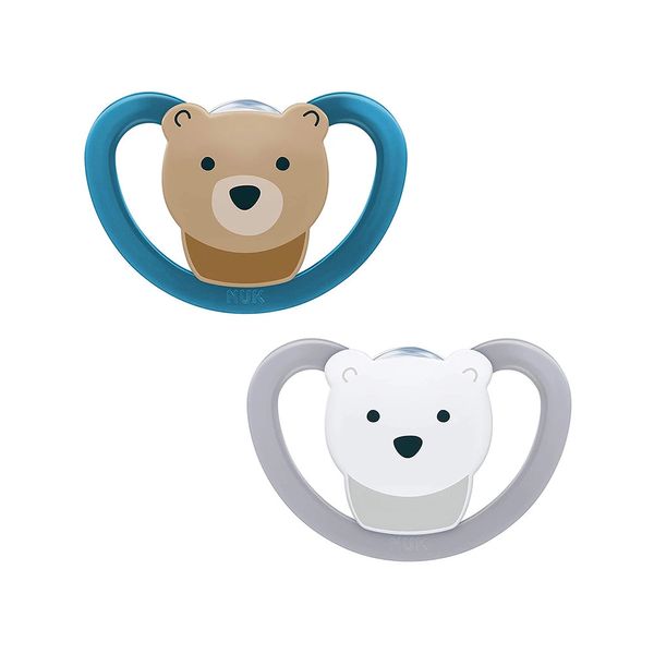 Kit com 2 Chupetas Nuk Space Sil Boy S1 Kit com 2 Chupetas Nuk Space Sil Boy S1