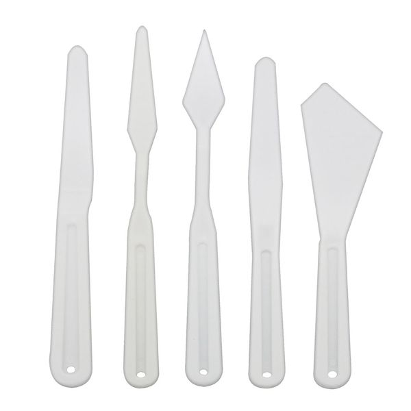 Kit Espátulas com 5 Unidades Branco Kit Espátulas com 5 Unidades Branco