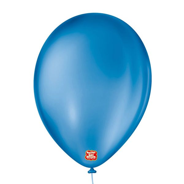 Balões São Roque 9 Liso Azul Cobalto 50 Unidades