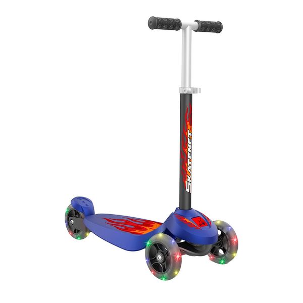 Patinete Skatenet Bandeirante Plus Led Azul