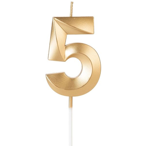 Vela Silver Design Dourada Nº 5 Vela Silver Design Dourada Nº 5