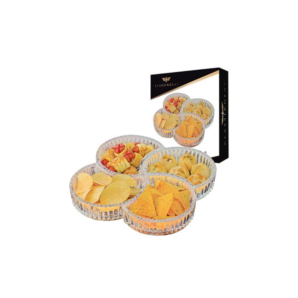 Conjunto de Petisqueira de Vidro Ruvolo Creative com 4 Peças Transparente