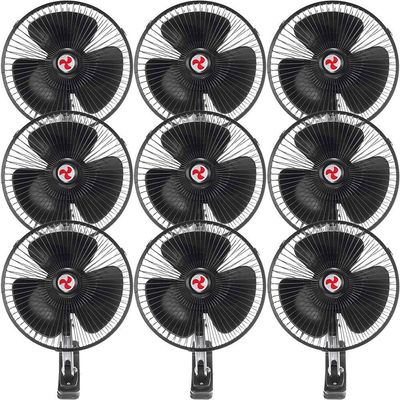 Kit 9 Mini Ventilador Veicular Carro Ônibus Caminhão De 20cm