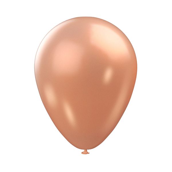 Balão São Roque Metalizado Nº9 Rosé Gold com 25 Unidades