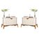 Jogo Mesa De Cabeceira Liepzig Off White