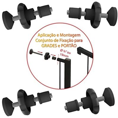 Grade Portão Pet Bebê Divisor Ambiente 80 Cm Preto