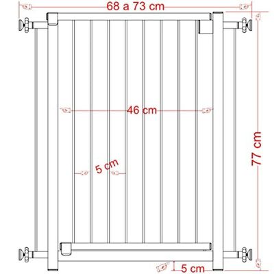 Grade Portão Pet Bebê Divisor Ambiente 80 Cm Preto