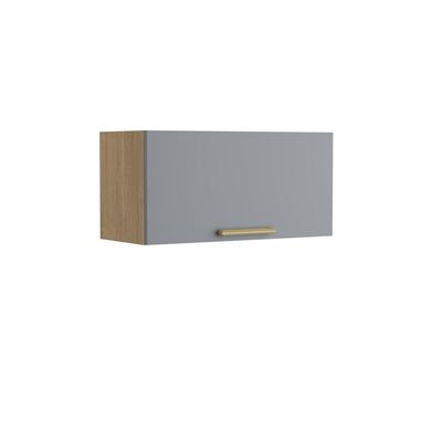 Armário Aéreo Com Porta Basculante Grey Sky Axé Bertolini Cinza Carvalho