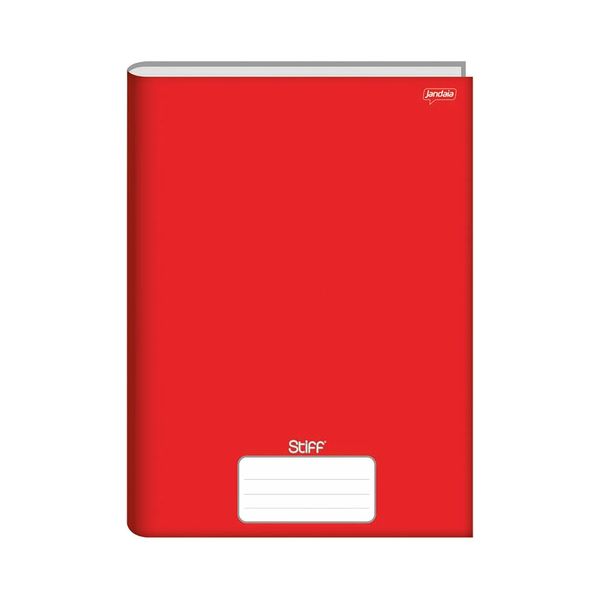 Caderno Universitário Jandaia Brochura Capa Dura 1 Matéria Vermelho
