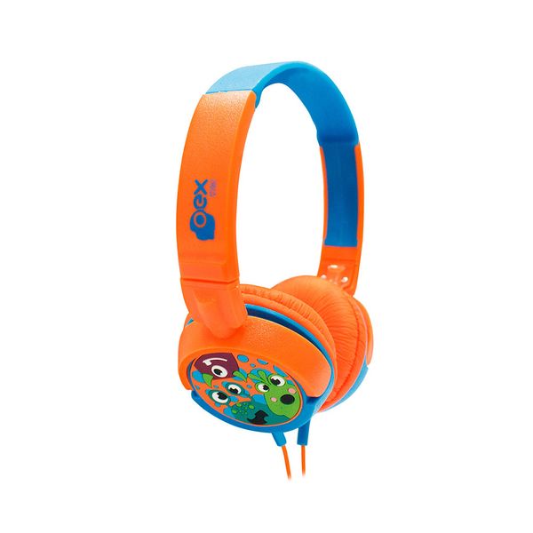 Headphone Kids Oex Boo HP301 com 1.2m Laranja e Azul