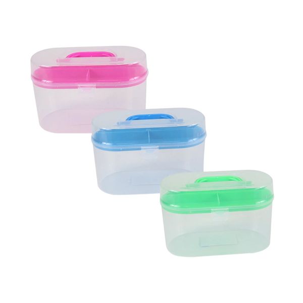 Organizador Plástico Baú com Divisórias 13,5x9,2x3cm B3-2 Cores Diversas - Item Sortido