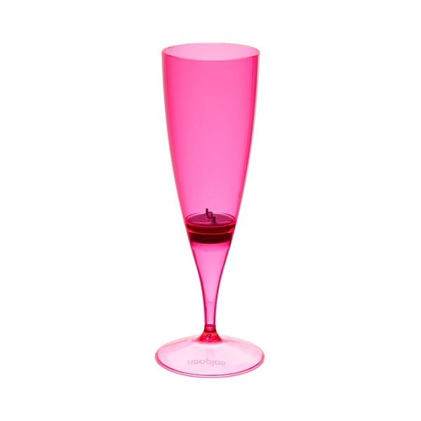 Taça Champagne Neoplas Led Rosa Neon 160ml