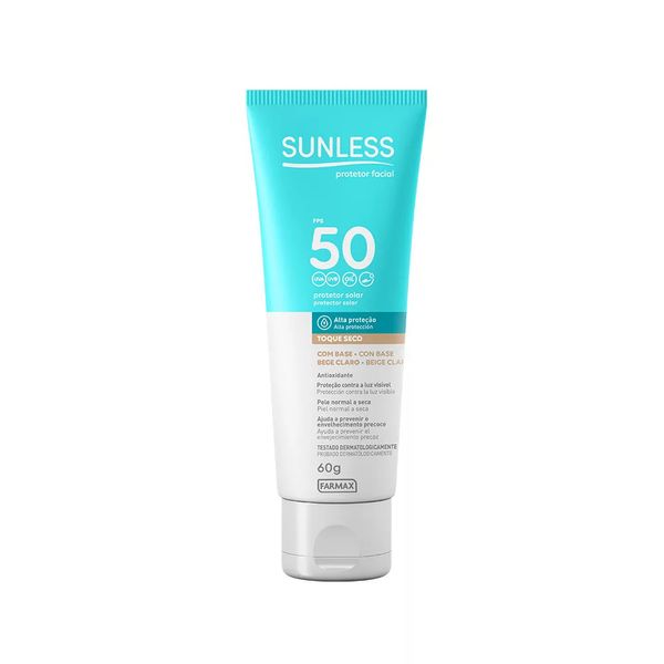 Protetor Facial Sunless FPS50 Claro 60g Protetor Facial Sunless FPS50 Claro 60g