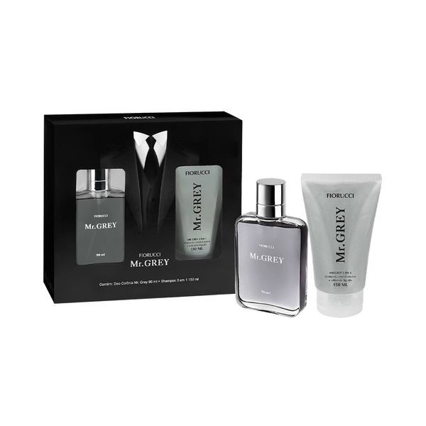 kit Deo Colônia 90ml + Shampoo 3 em 1 Mr. Grey 150ml