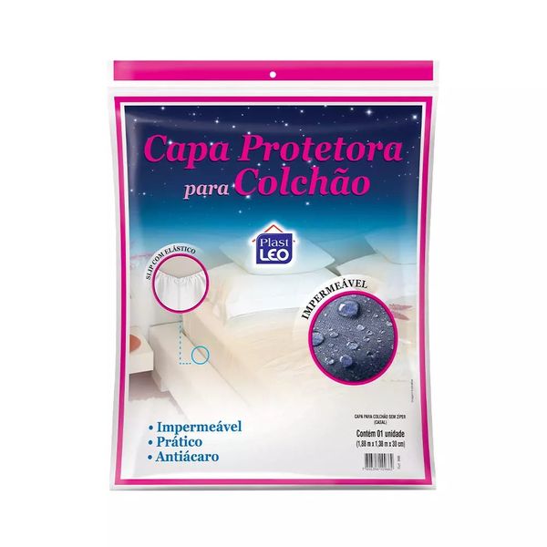 Protetor de Colchão para Solteiro Impermeável Plastleo Branco Protetor de Colchão para Solteiro Impermeável Plastleo Branco