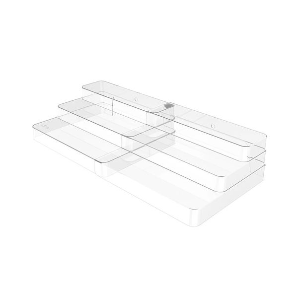 Organizador Martiplast Clear Cristal 25x29cmx54x10,3cm Multinível Extensível Incolor Organizador Martiplast Clear Cristal 25x29cmx54x10,3cm Multinível Extensível Incolor
