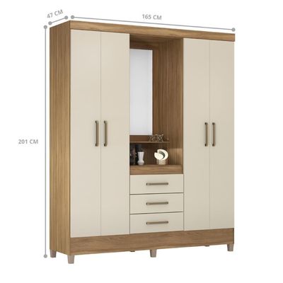 Gurda Roupa Capelinha Londes 4 Portas Amendola Off White
