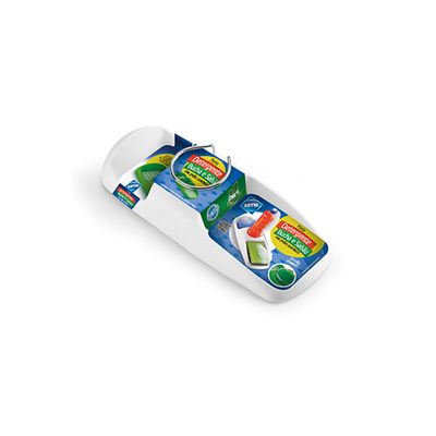 Porta Detergente, Bucha e Sabão com Grelha Arthi em Plástico Branco
