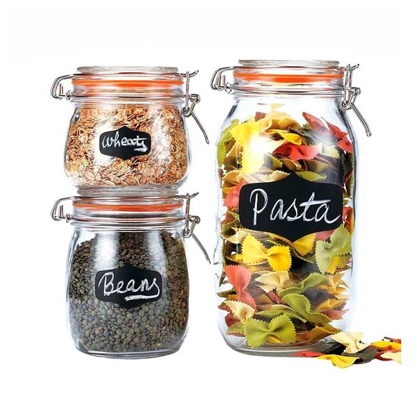 Conjunto de Potes de Vidro para Mantimentos Casambiente com Visor 3 Peças Incolor Conjunto de Potes de Vidro para Mantimentos Casambiente com Visor 3 Peças Incolor