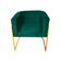 Kit 10 Cadeiras De Jantar Premium Base De Ferro Dourada Veludo Verde