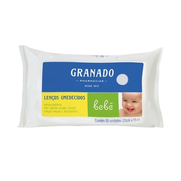 Lenço Umedecido Granado com 50 Unidades Lenço Umedecido Granado com 50 Unidades
