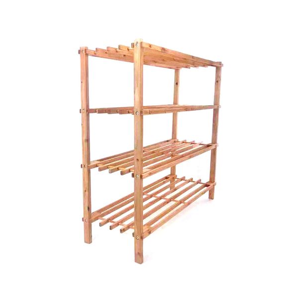 Sapateira Le Harmony para 16 Pares Marrom de Madeira Sapateira Le Harmony para 16 Pares Marrom de Madeira