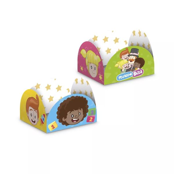 Porta Forminha de Papel Mundo Bita com 50 Unidades