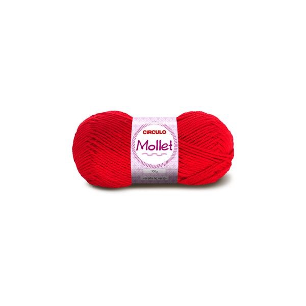 Lã Mollet 80m Nº3/6 3635 Vermelho Paixão