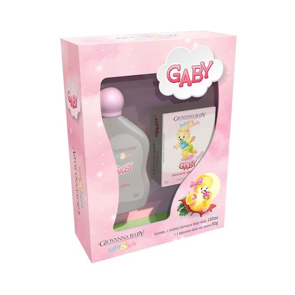 Kit Hora do Banho Gaby com Shampoo 200ml, Condicionador 200ml, Sabonete Barra 80g e Esponja