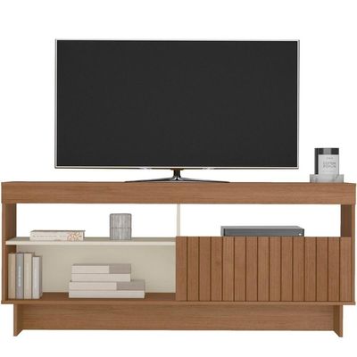 Rack De Sala Para Tv 65 Artely City Cinamomo Off White
