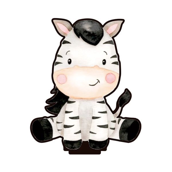 Zebra Decorativa de Mesa Tema Safari Produfest MDF Zebra Decorativa de Mesa Tema Safari Produfest MDF